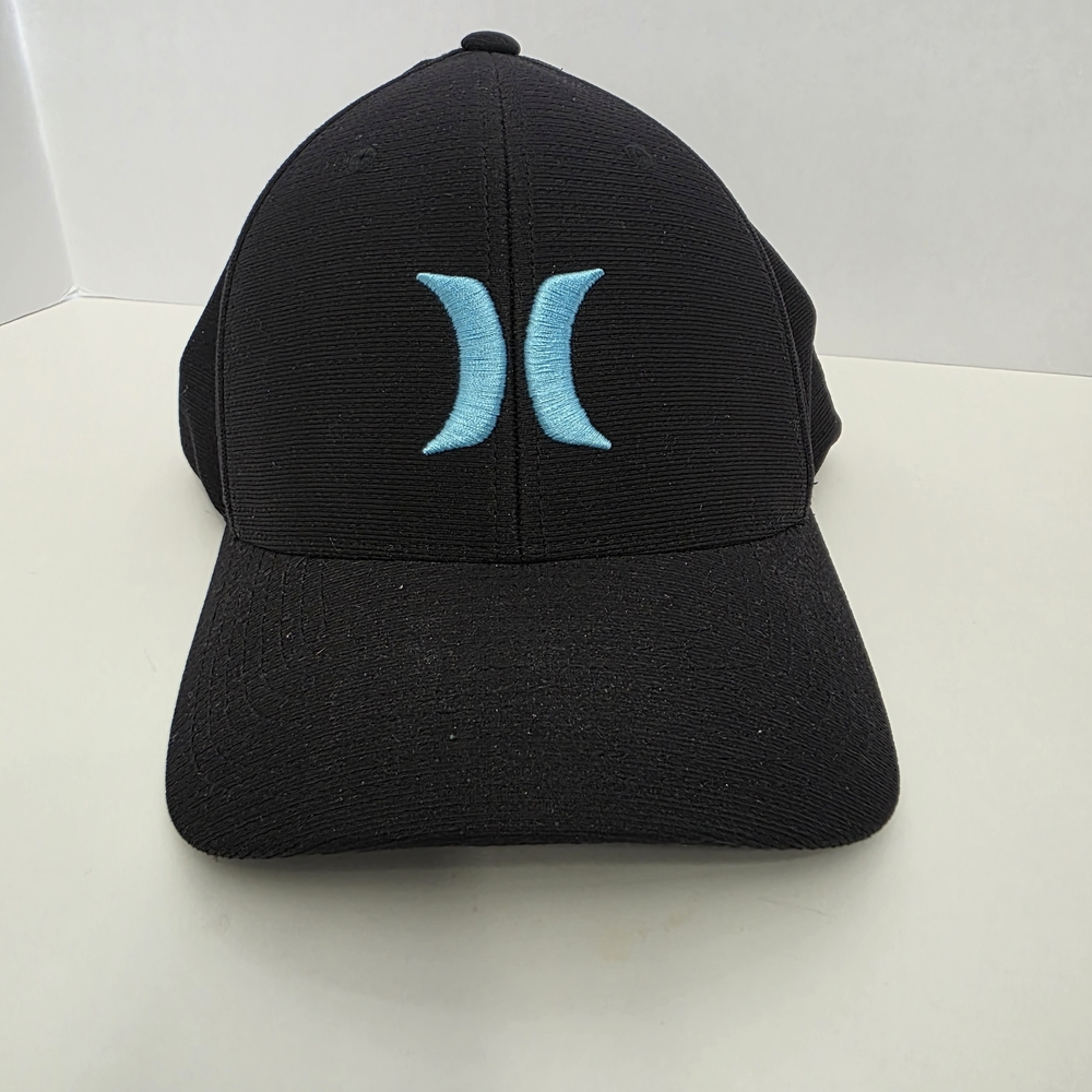 Mens Hurley H2O - Dri Pismo Hat Black Teal Flex Fit L/XL Moisture Wicking